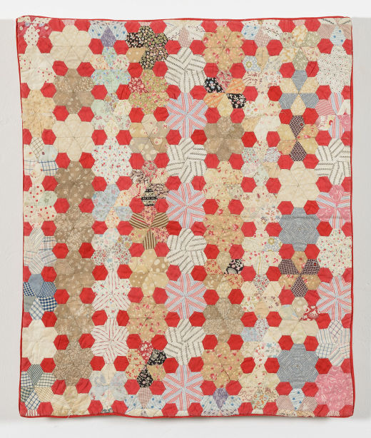 Red Hexagons Pram Quilt