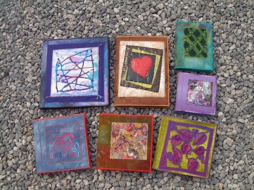 Examples of Embroidered Book Covers – an adult learning workshop with Christine Shaw 