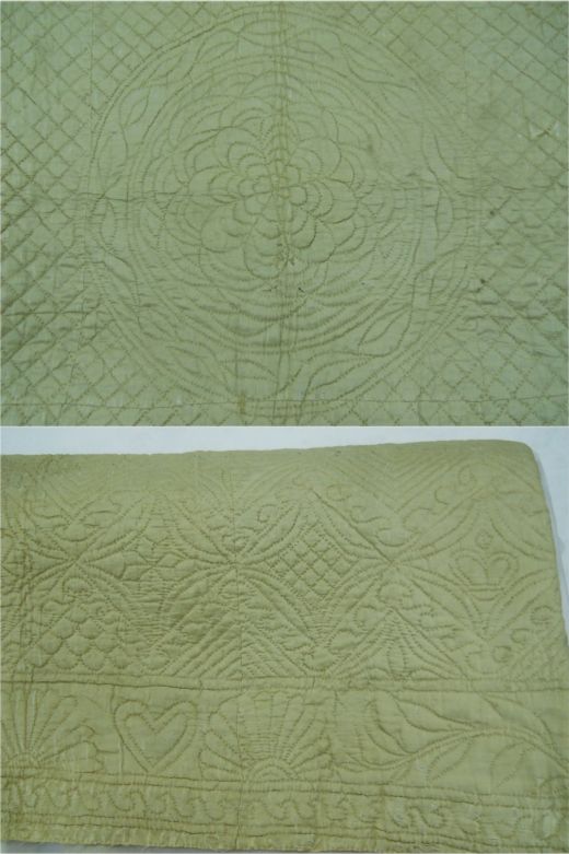 18th Century Silk Wholecloth Quilt 