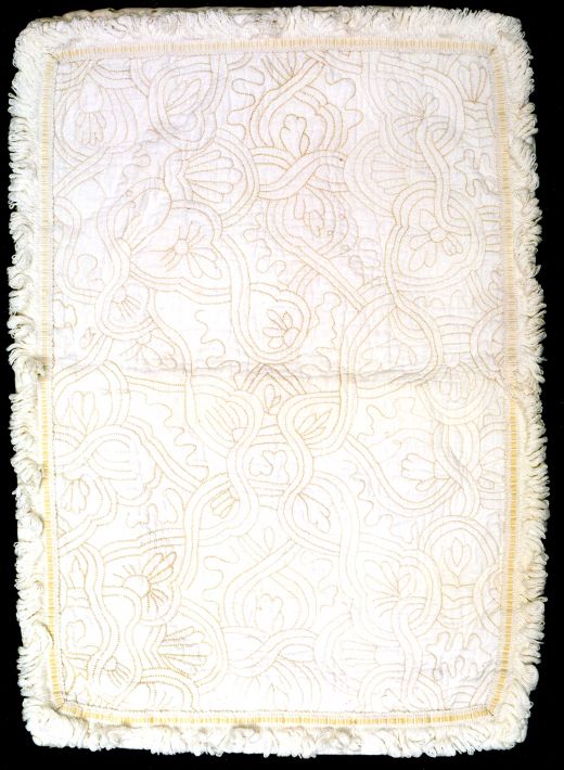 Two Flat Quilted Pieces in Blonde Silk