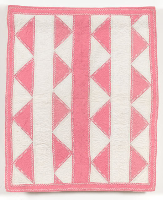Pink and White Cot Quilt