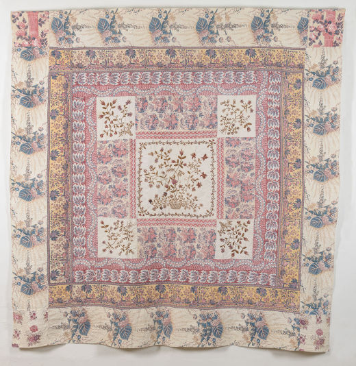 Frame Quilt With Embroidered Centre