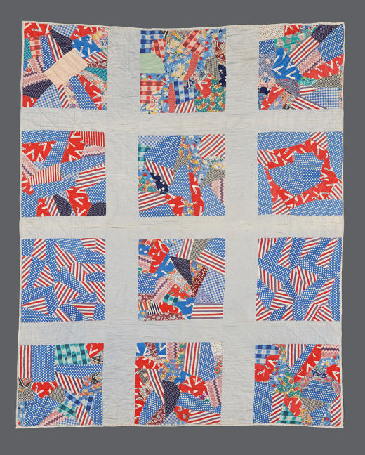 'V for Victory' Canadian  Red Cross Quilt