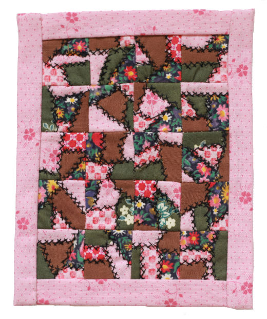 Crazy Patchwork Miniature Quilt