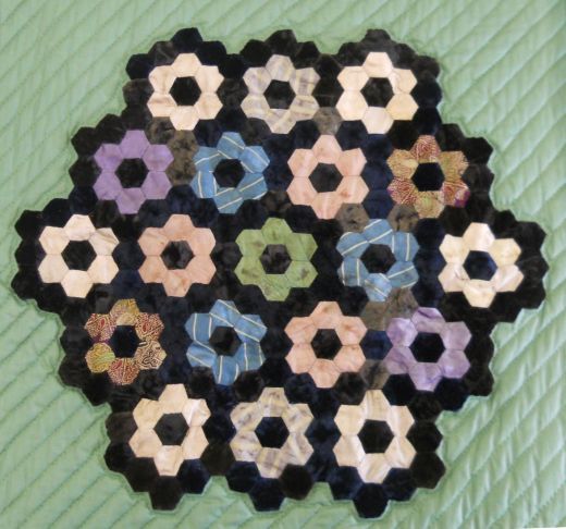 Mounted Hexagons Wall Hanging