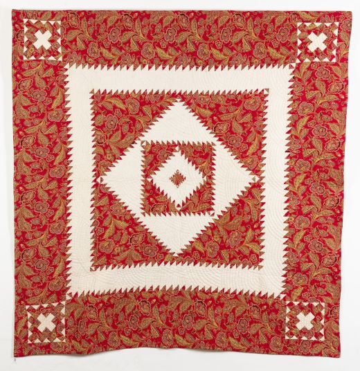 Turkey Red Sawtooth Medallion Quilt