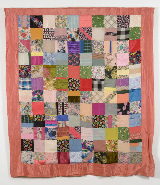 Mid 20th Century square patchwork coverlet 