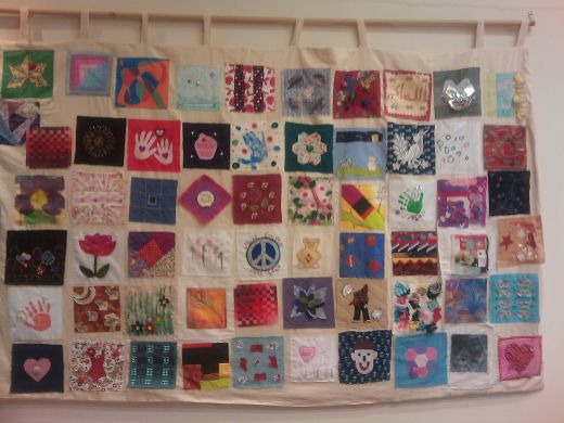 Community Quilt reversed view at York Art Gallery