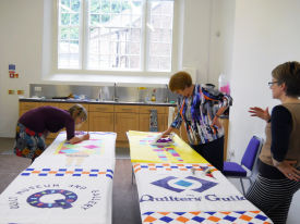 Quilt Museum and Gallery volunteers celebrate le Tour de France