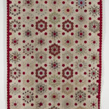 Turkey Red Hexagon Rosettes Coverlet