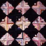 Silk Log Cabin Squares