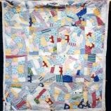 Crazy Blocks Red Cross Quilt