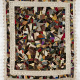 Crazy Patch Coverlet with Crochet Edging