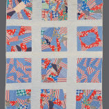 'V for Victory' Canadian  Red Cross Quilt