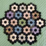 Mounted Hexagons Wall Hanging