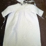 Quilted Christening Gown and Bonnet