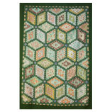 Green Hexagons Coverlet